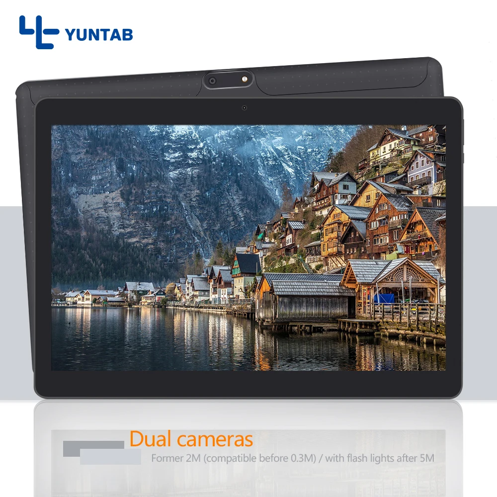Yuntab10." K107 3g планшетный ПК Android 5,1 четырехъядерный Bluetooth фаблет двойная камера 0.3MP+ 2MP 4500mha батарея(черный