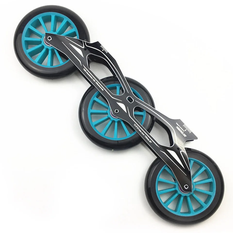 Model 3 3X125 мм скейт Powerslide Frame 85A колеса ILQ-11 подшипник встроенный скорость катания база марафон гонки подходит для 165-195 мм сапоги DJ69 - Цвет: Model 3