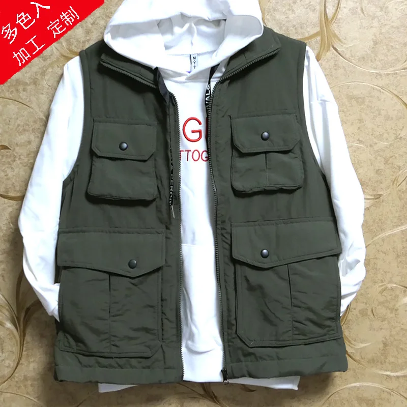 Мужской зимний флисовый жилет с несколькими карманами | Мужская одежда