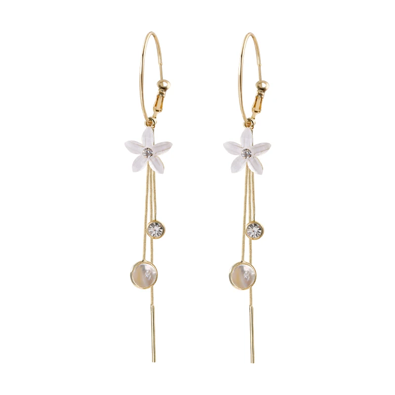 

New Gold Color Flower Hoop Earring Wedding Party Gift For Women 2019 Ear Piercing Huggie Earrings Simple Jewelry Bijoux Brincos