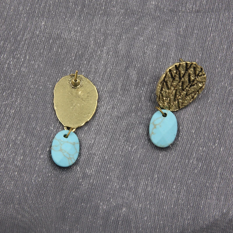 Женские винтажные серьги с мраморной отделкой серьги-подвески ручной работы