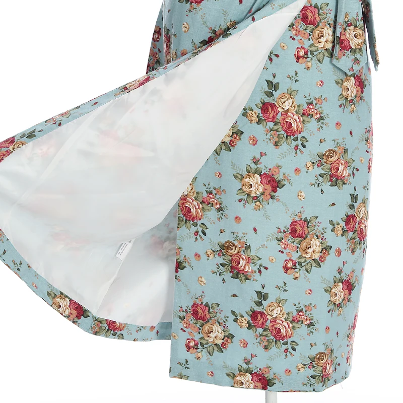 Бесплатная доставка платья в стиле карандаш с цветочным принтом пинап 50 60 х годов