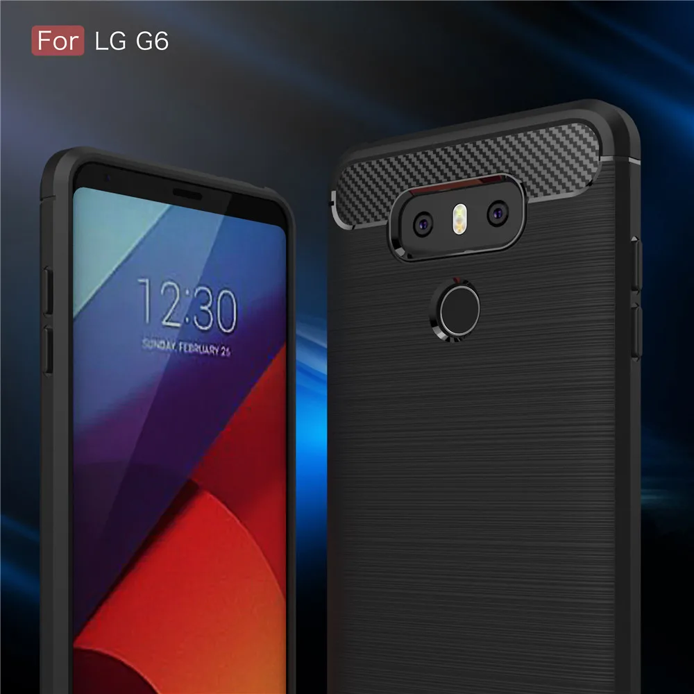 Чехол из углеродного волокна для Coque LG G6 G 6 Dual Sim h870 h870ds мягкие тонкие