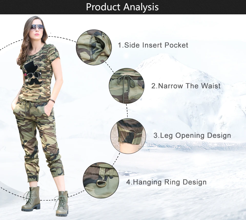 Freearmy Camo, летние женские штаны, длина по щиколотку, повседневные штаны, женские джоггеры, камуфляжные брюки с эластичной талией, женские спортивные штаны