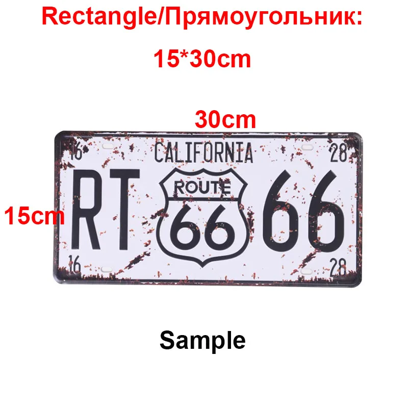 15x30cm Индивидуальные 20*30 см/30 см* 30 см Ретро металлическая жестяная вывеска плакат Настенный декор кафе бар автомобильный магазин Декор Круглый квадратный прямоугольник жестяная пластина - Цвет: 15x30cm