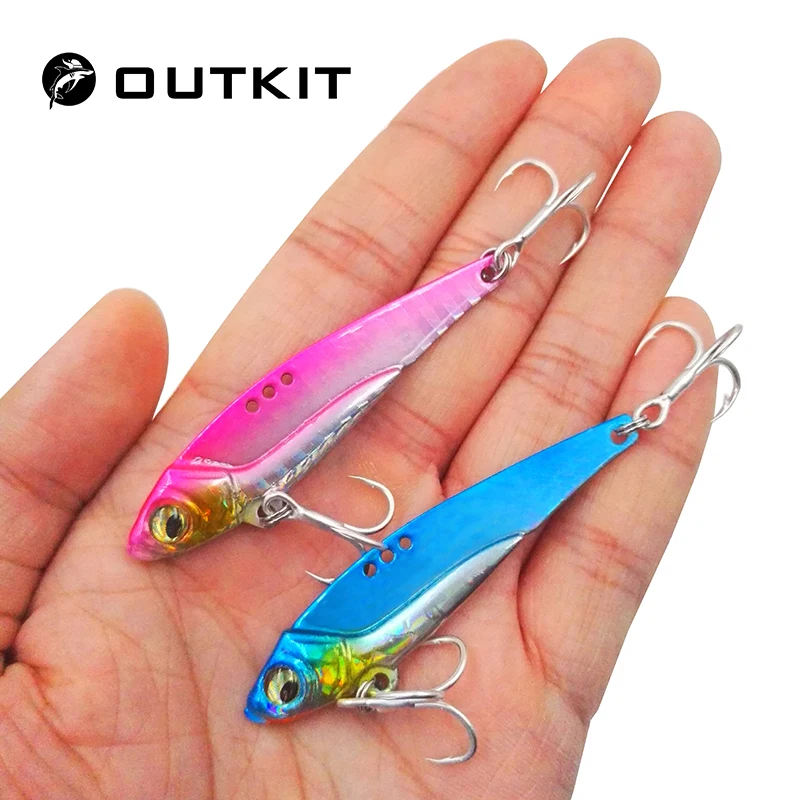 

OUTKIT 2020 Новая Металлическая Лазерная Вибрирующая наживка 11,5 г/15 г рыболовные снасти, воблер вибрации Ложка Вилка и Тонущая приманка рыболовн...