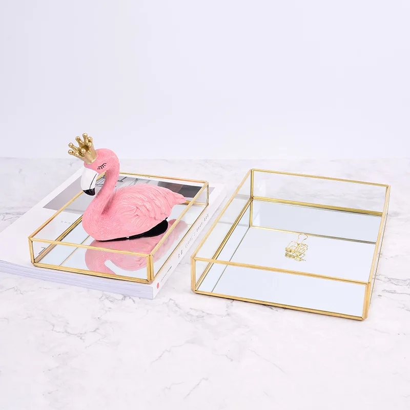 Enipate Скандинавское стекло медь геометрия коробка для хранения простой стиль