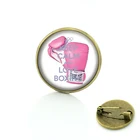 Распродажа, 20 мм стеклянный кабошон Keep Calm and Love, боксерские броши, булавки, боксерская перчатка, цитаты, искусственная бижутерия для мужчин SP230