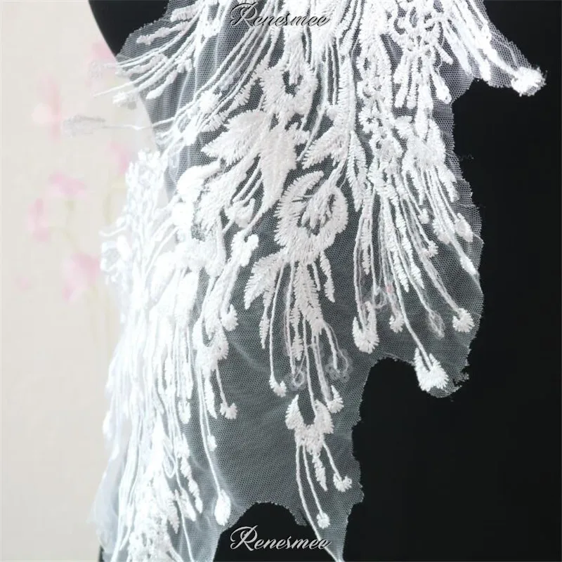 1 шт. кружевная Цветочная вышивка с прозрачными блестками и перьями цвета