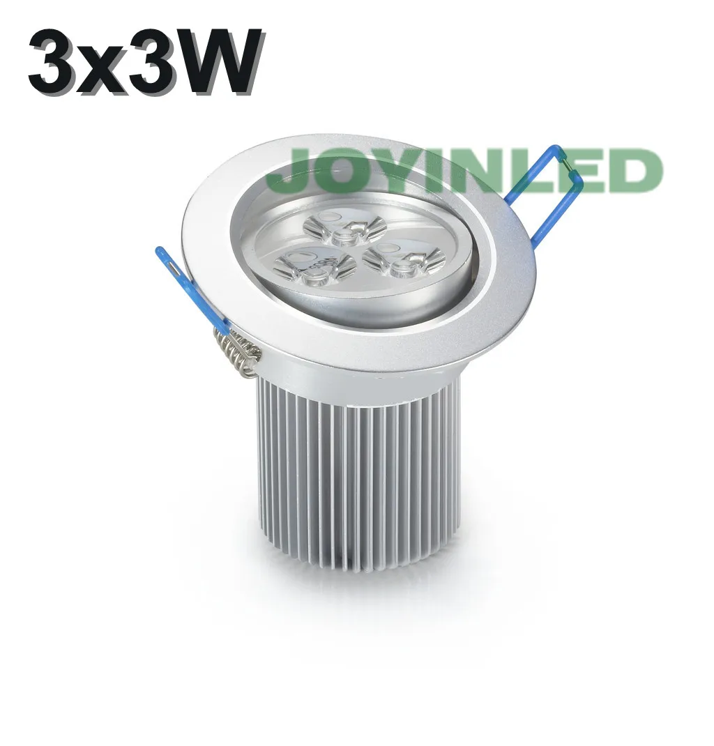 

AC85-265V 9 Вт (3*3 Вт) круглый светодиодный светильник высокой мощности встраиваемый потолочный светильник s для украшения дома