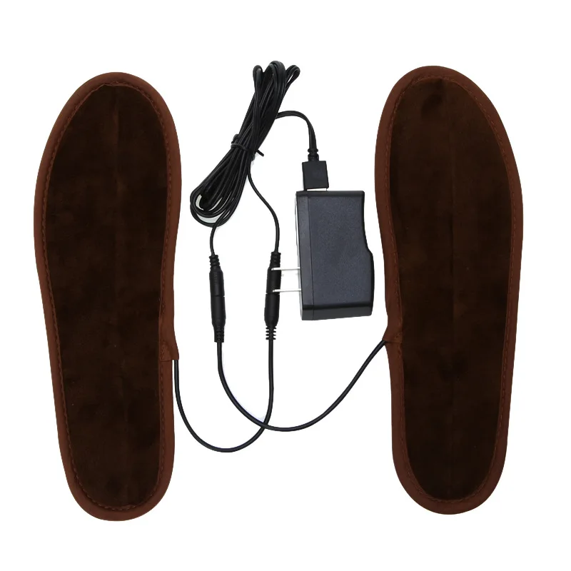 Новинка; плюшевые меховые стельки с электрическим питанием от USB; теплая зимняя обувь; Линия передачи данных+ стелька для мужчин и женщин; 1 пара