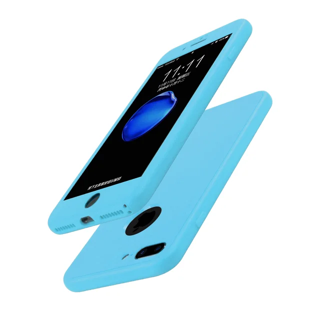 tlan 360 Полный корпус мягкий силиконовый защитный чехол для iPhone X XR XS Max задняя крышка для iPhone 8 7 6S 6 Plus 5 5S 11 Pro MAX чехол для телефона - Цвет: tlan