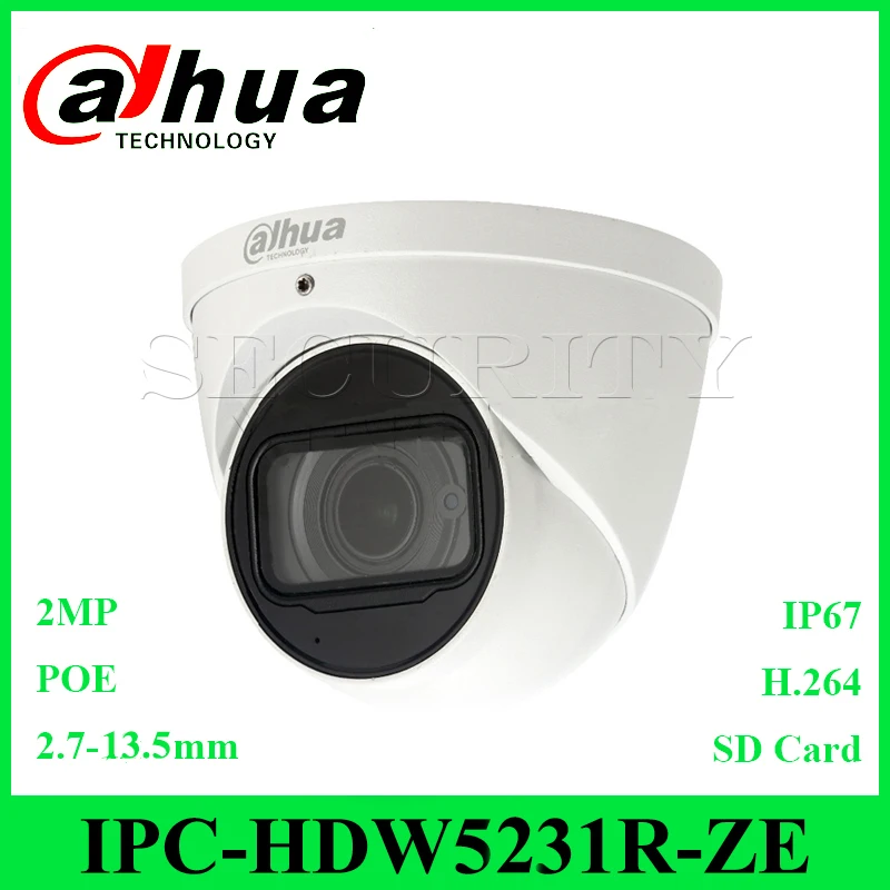 Dahua оригинальный IPC HDW5231R ZE с логотипом 2MP сетевая камера Встроенный микрофон IR50m 2 7