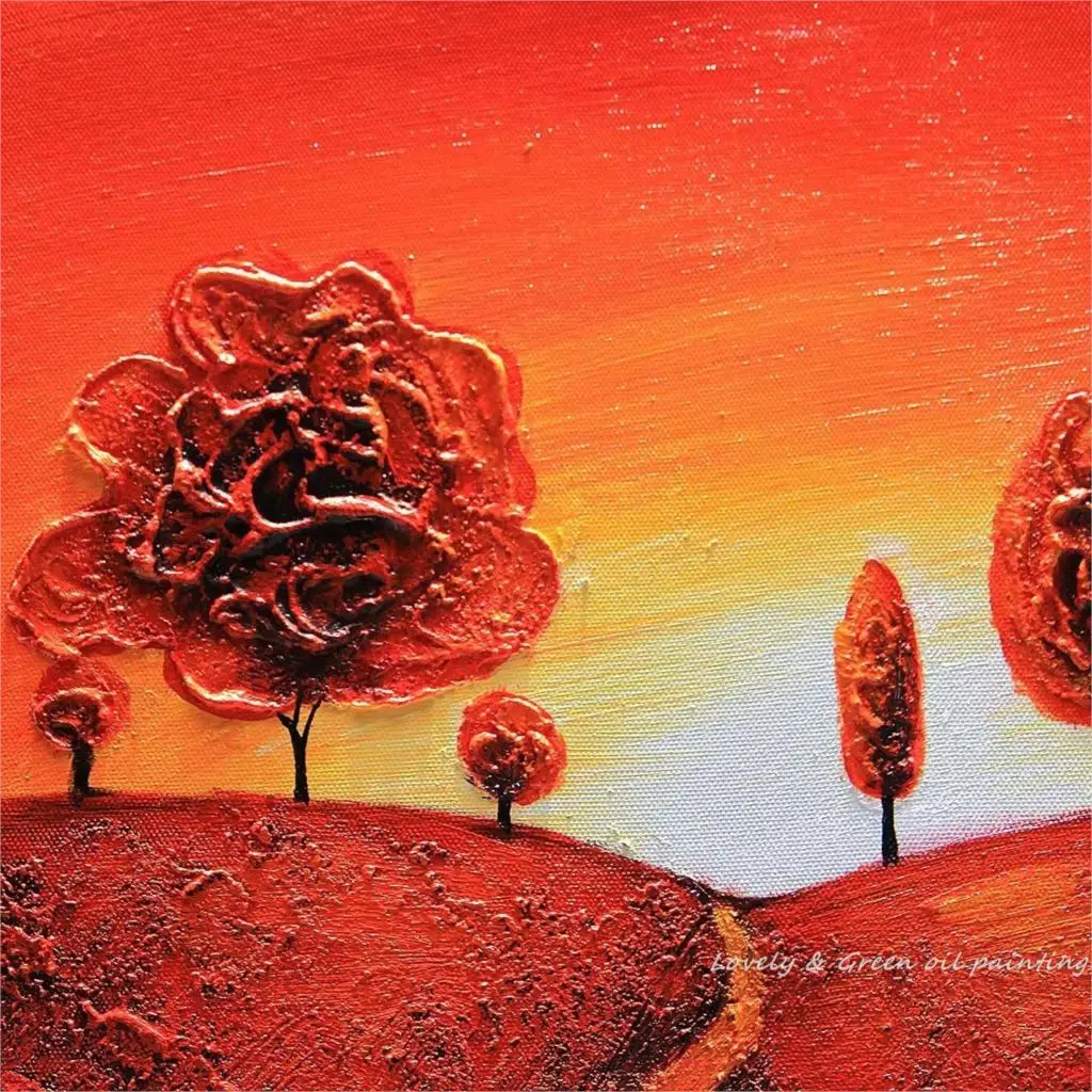 100% ручная роспись маслом абстрактные Пейзажи Картины вверх холм Лейн живопись