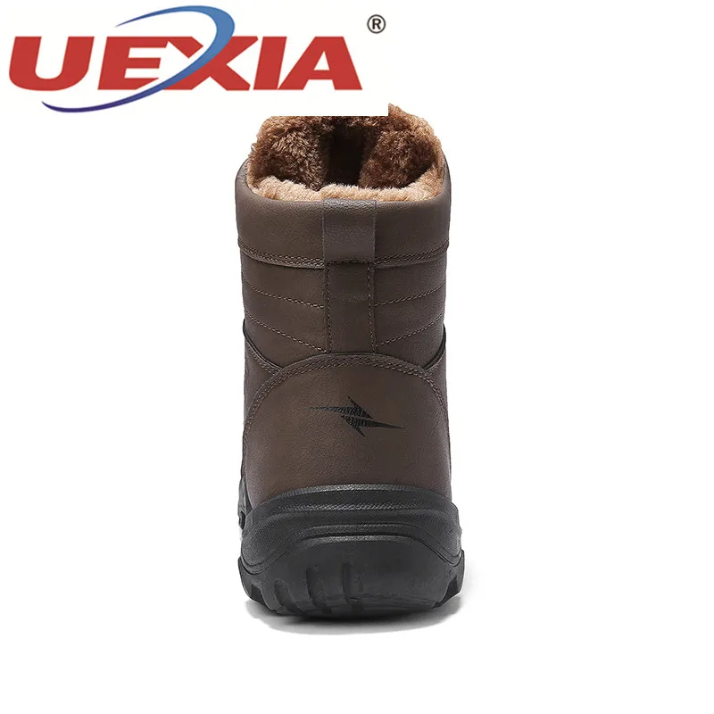 UEXIA/самые дешевые зимние ботинки мужская обувь модная меховая плюшевая зимняя из