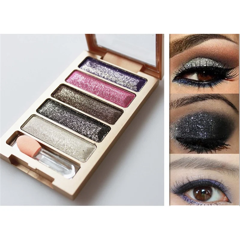 Горячий Продавать 5 Цветов Теней Для Век Макияж Тени для век Палитры Сталкиваются