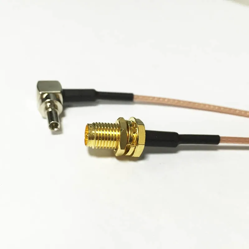 RP-SMA гнездо Гайка переключатель CRC9 правый угол RF кабель RG178 15 см " для 3g HUAWEI модем