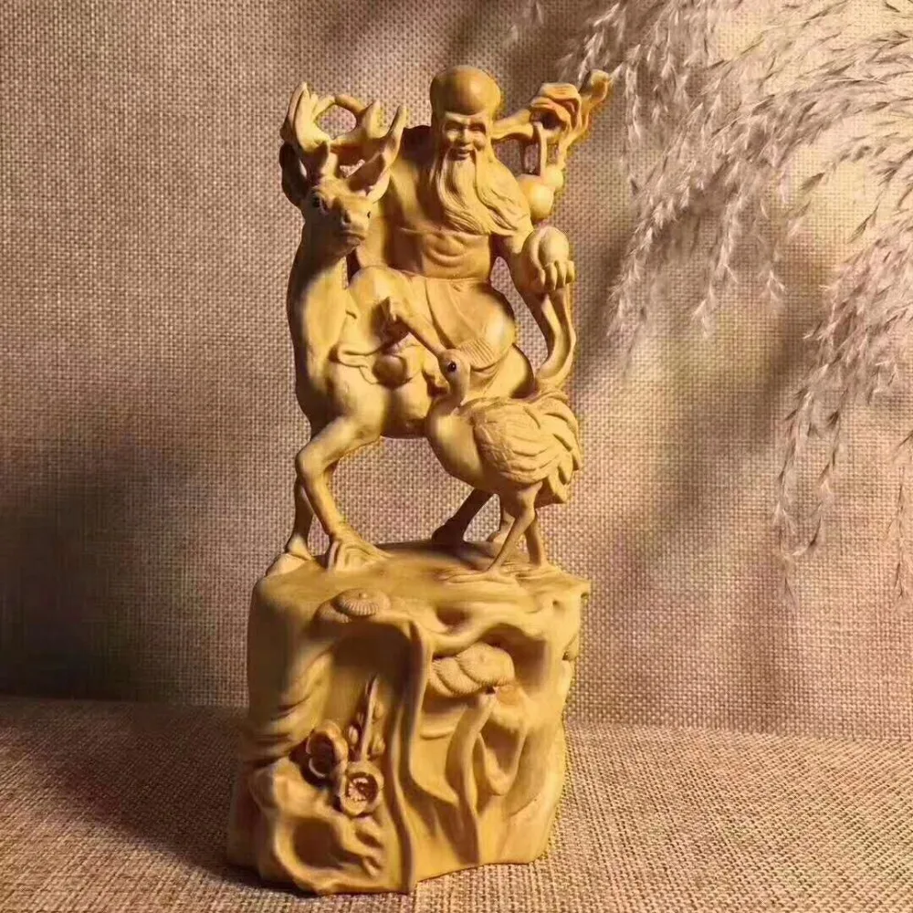 

Lobular boxwood carving crafts decorative ornaments carved old birthday