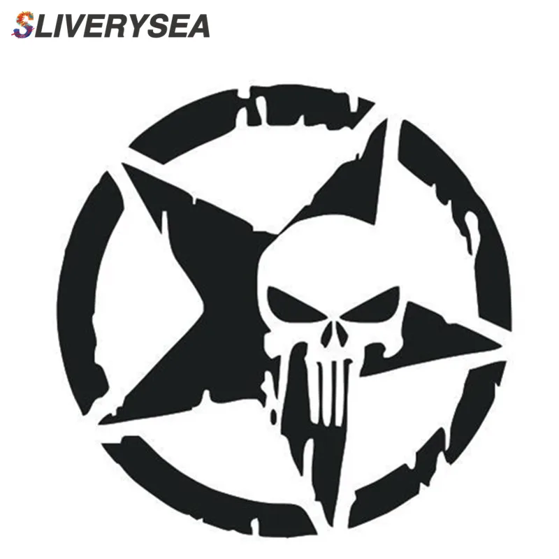 SLIVERYSEA наклейка в виде черепа пентаграммы виниловые наклейки аксессуары для