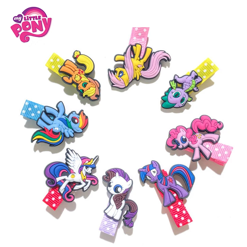 8 шт./компл. заколки для волос My Little Pony девочек модели мультяшных героев и фильмов