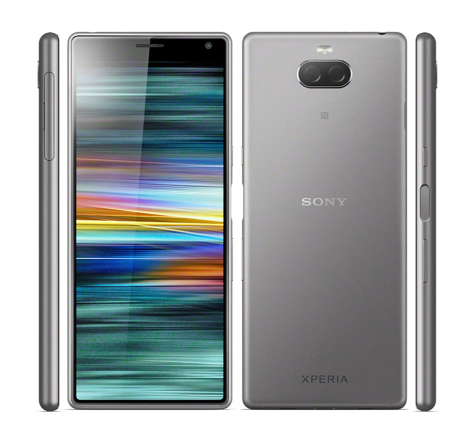 Мобильный телефон sony Xperia 10 I4193 Android, 4G LTE 6,0 дюйма, четыре ядра, 6 ГБ ОЗУ, 64 Гб ПЗУ, Xperia XA3, две sim-карты, 13 МП и 5 МП, тыловые камеры NFC