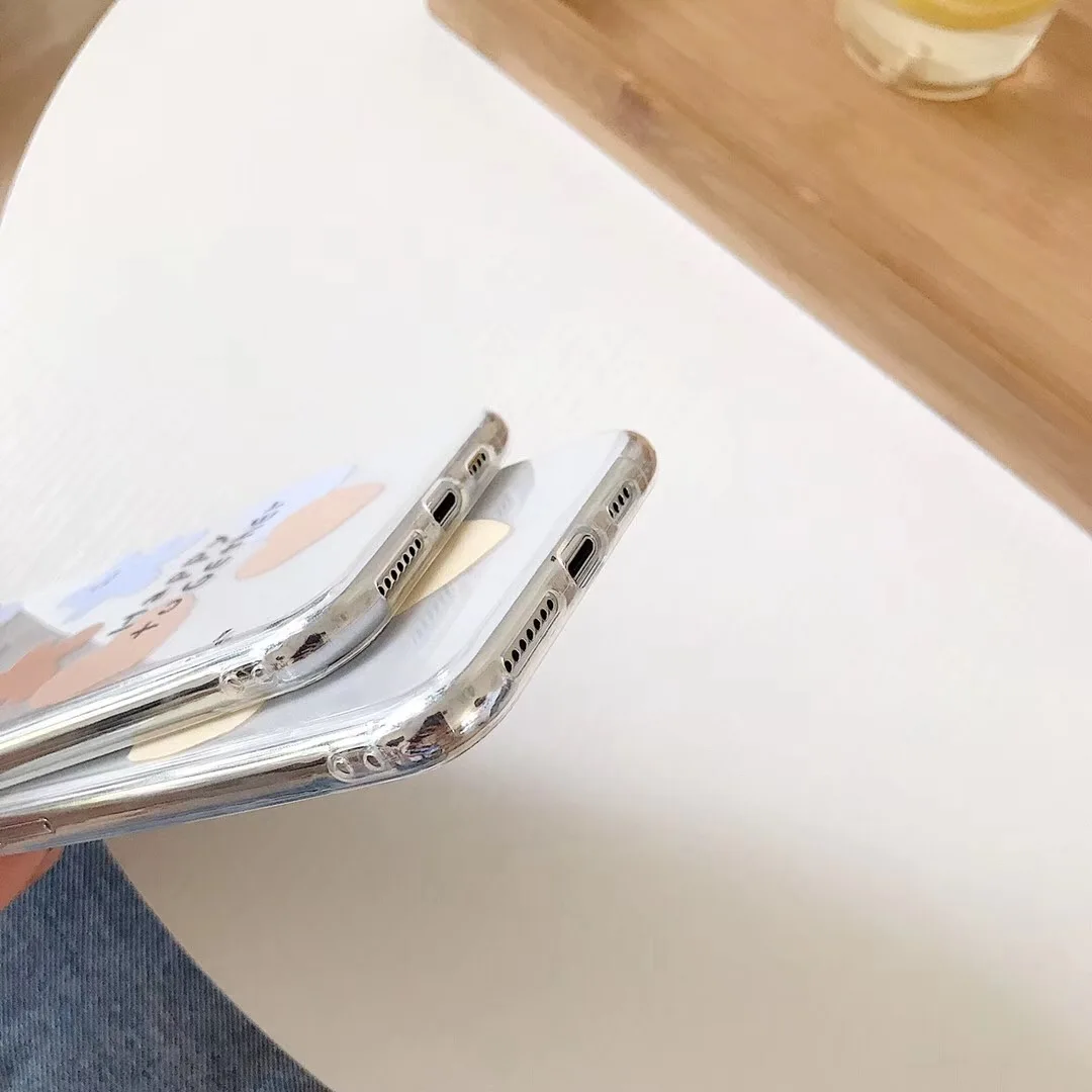 INS Корея милые животные персик любовь медведь чехол для телефона iphone Xs MAX XR X 6 6s 7 8