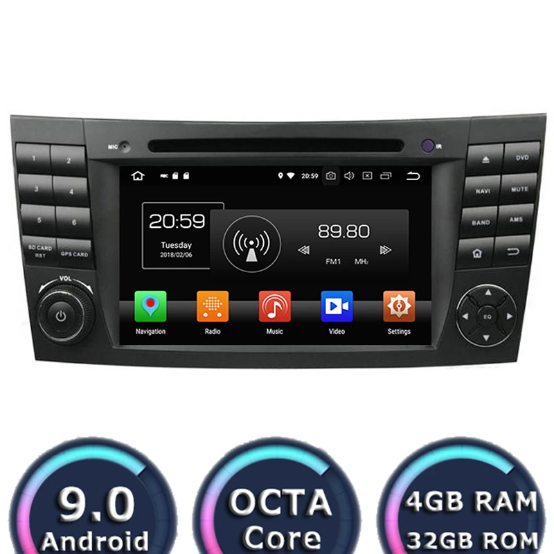 Roadlover Android 9,0 автомобильный dvd-плеер gps для Benz E-Class W211(2002-2008) CLS W219(2004-2008) G-Class W463(2001-2008) стерео