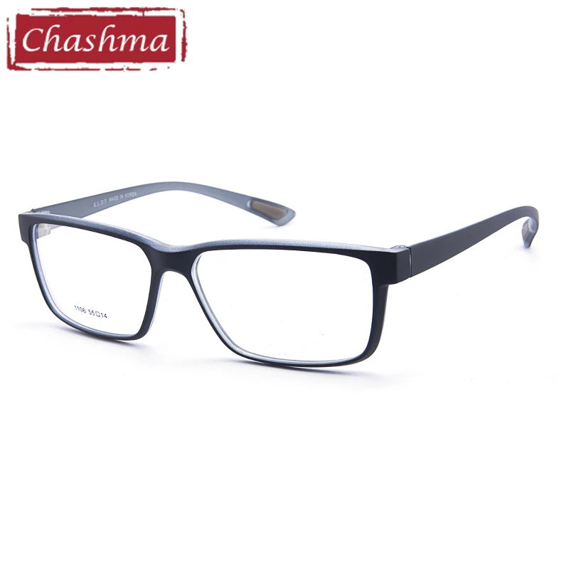 Мужские спортивные очки Chashma TR90 большие круглые с прозрачными линзами ширина 138