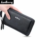 Новое поступление, мужские кошельки, кожаный кошелек на двойной молнии, мужской повседневный клатч Baellerry, Длинный кошелек на молнии для монет, женский кошелек