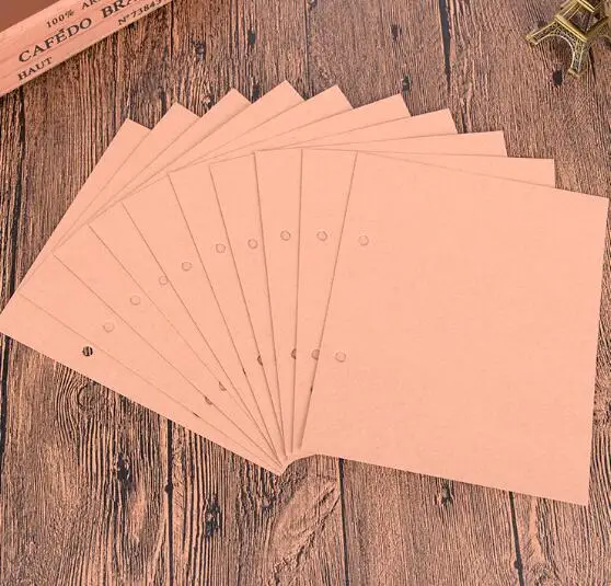 10 шт. крафт-бумажные листы для нашего Приключения свадьбы DIY альбом ручной работы винтаж фото, скрапбукинг 8 10 дюймов - Цвет: Kraft for 8 Inch