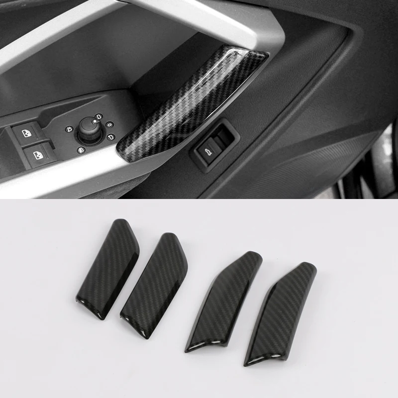 

For Audi Q3 (F3) 2019 2020 2021 ABS Car-Styling Interior Accessories Inner Door Handle Armrest Decorative Cover Trim 4pcs