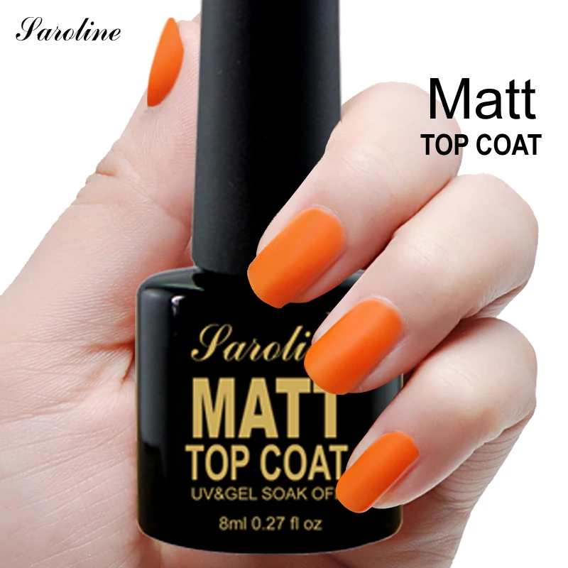 Гель для ногтей Saroline Matt Top Coat легко Очищаемый лак 8 мл лаки тусклая отделка Матовый