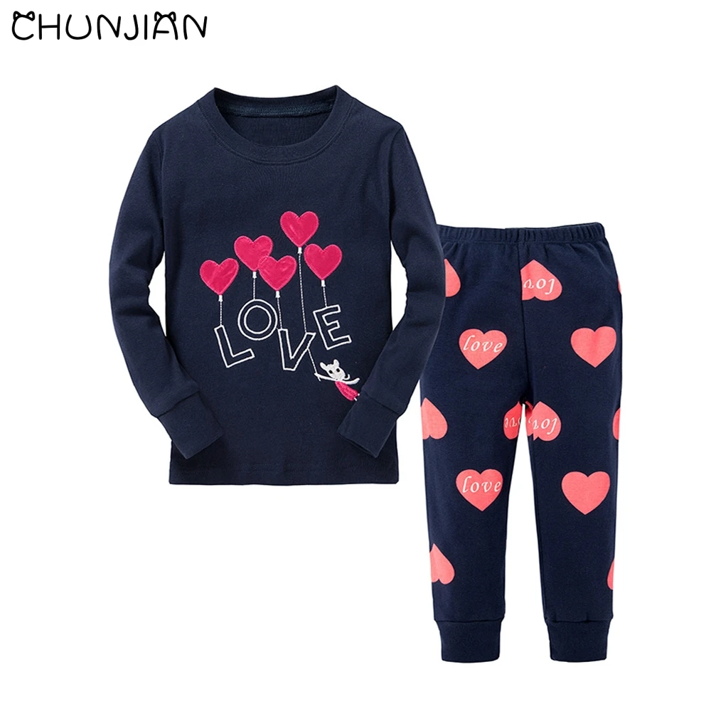 Пижамный комплект детский из 100 хлопка с длинным рукавом|pajamas children|sleepwear kidspijama baby |
