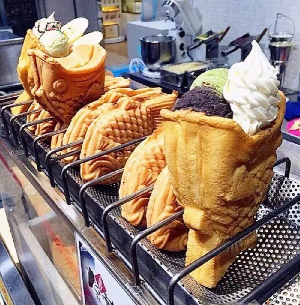 Машина Taiyaki для мороженого, конус, газовый тип, 5 форм, открытая рыба, вафельная машина Taiyaki, уличный Перекус, машина
