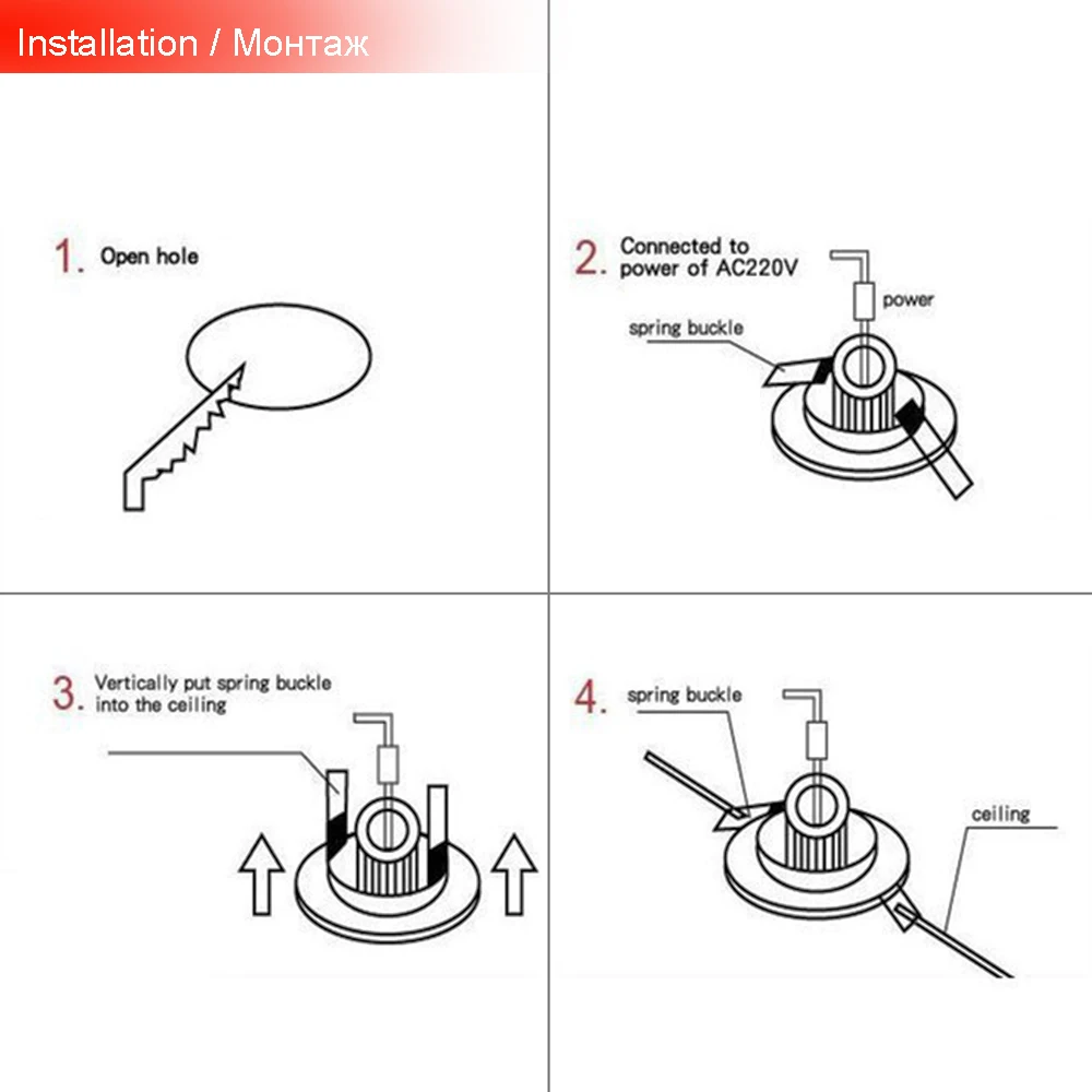 10 шт. Встраиваемый светодиодный мини светильник для шкафа 1 Вт 3 Светильник