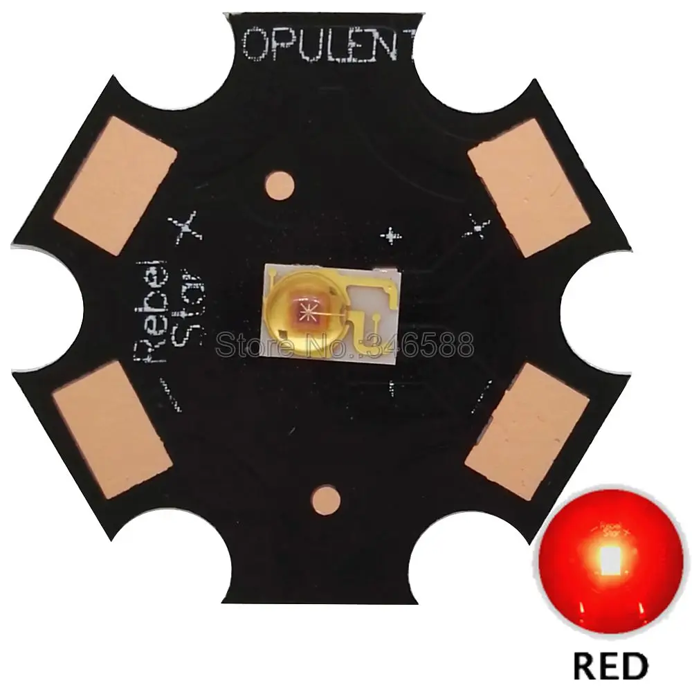 Red 5 шт. Lumi светодиодный s Rebel ES 3 Вт Красный 620NM Королевский синий 450NM зеленый 525NM холодный белый теплый белый янтарь высокая мощность светодиодный светильник - Испускаемый цвет: Red