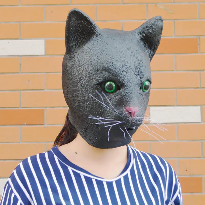 Взрослая латексная Маскарадная маска для выпускного вечера на Хэллоуин забавная