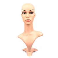 high quality pe realistic female mannequin manikin dummy head for mask hat sunglass jewelry wigs display wig head d2 ida