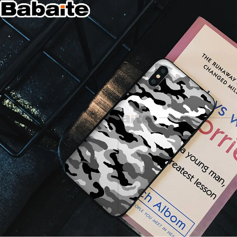 A6 Babaite Камуфляжный узор камуфляж военный армейский мягкий резиновый черный чехол для телефона для Apple iPhone 8 7 6 6S Plus X XS MAX 5 5S SE XR - Цвет: A6