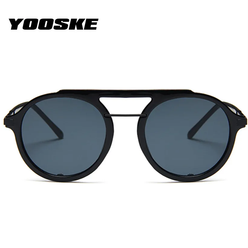 Круглые Солнцезащитные очки YOOSKE в стиле ретро для мужчин и женщин классические