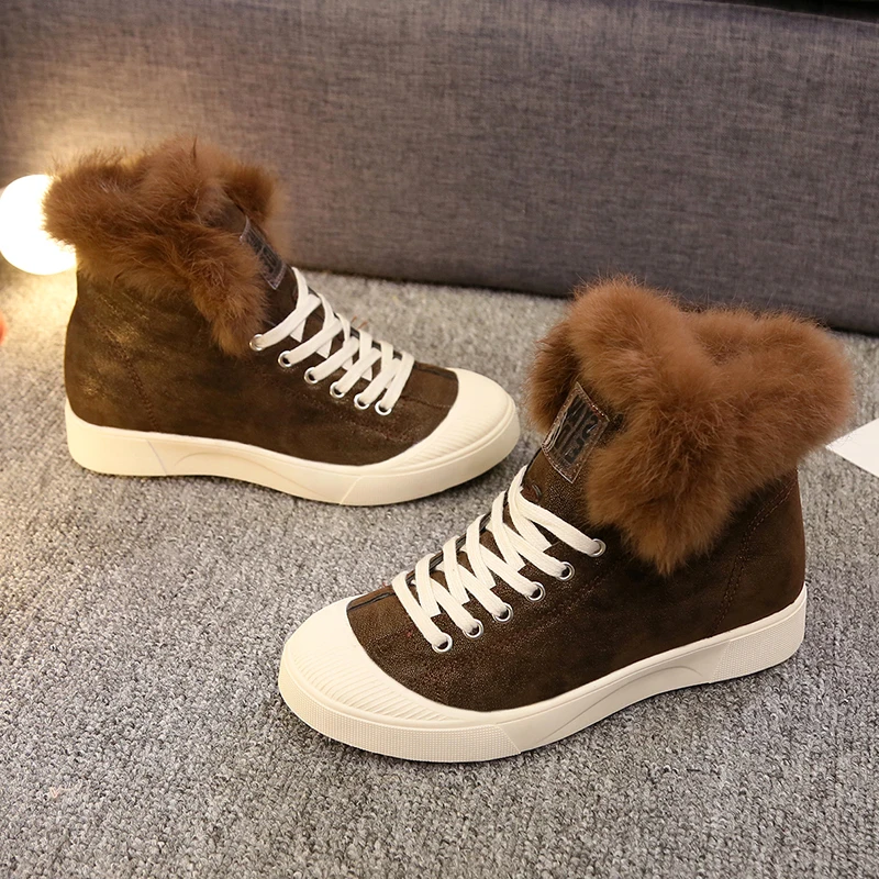 Новинка 2018 модные женские Теплые ботильоны Осенняя обувь на меху со шнуровкой