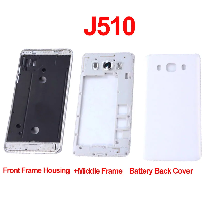 J510F Передняя средняя рамка задняя крышка аккумулятора для Samsung J5 J510 2016 (двойной)