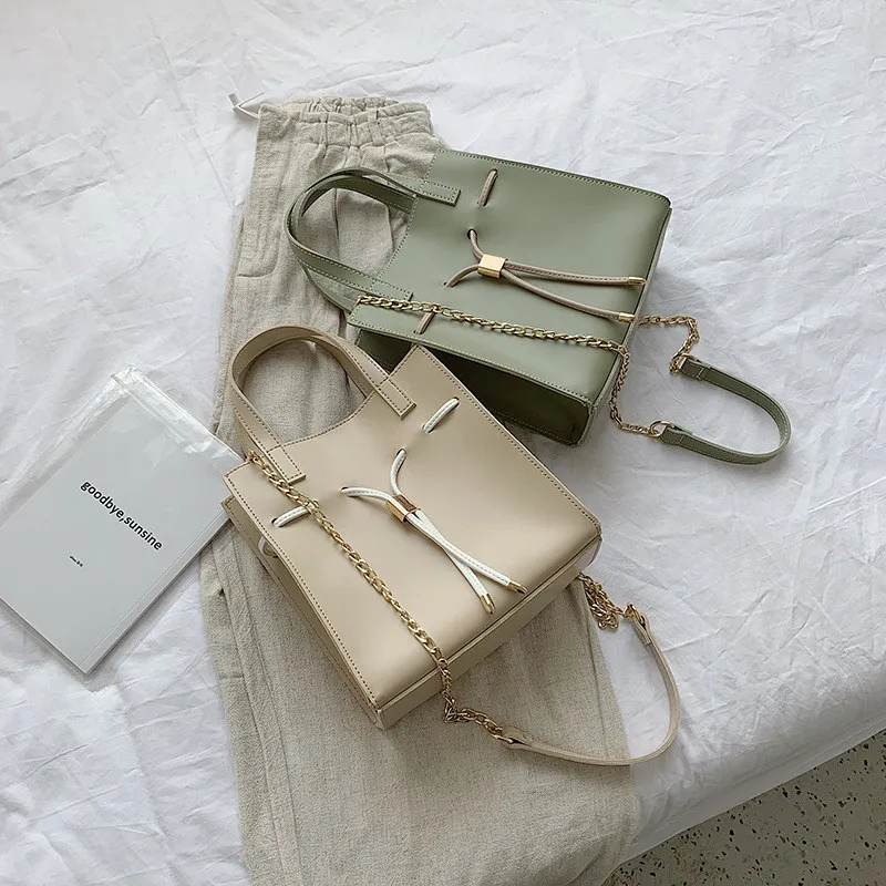 Однотонная Корейская версия 3D Сумка сумка мессенджер с цепочкой Женская модная