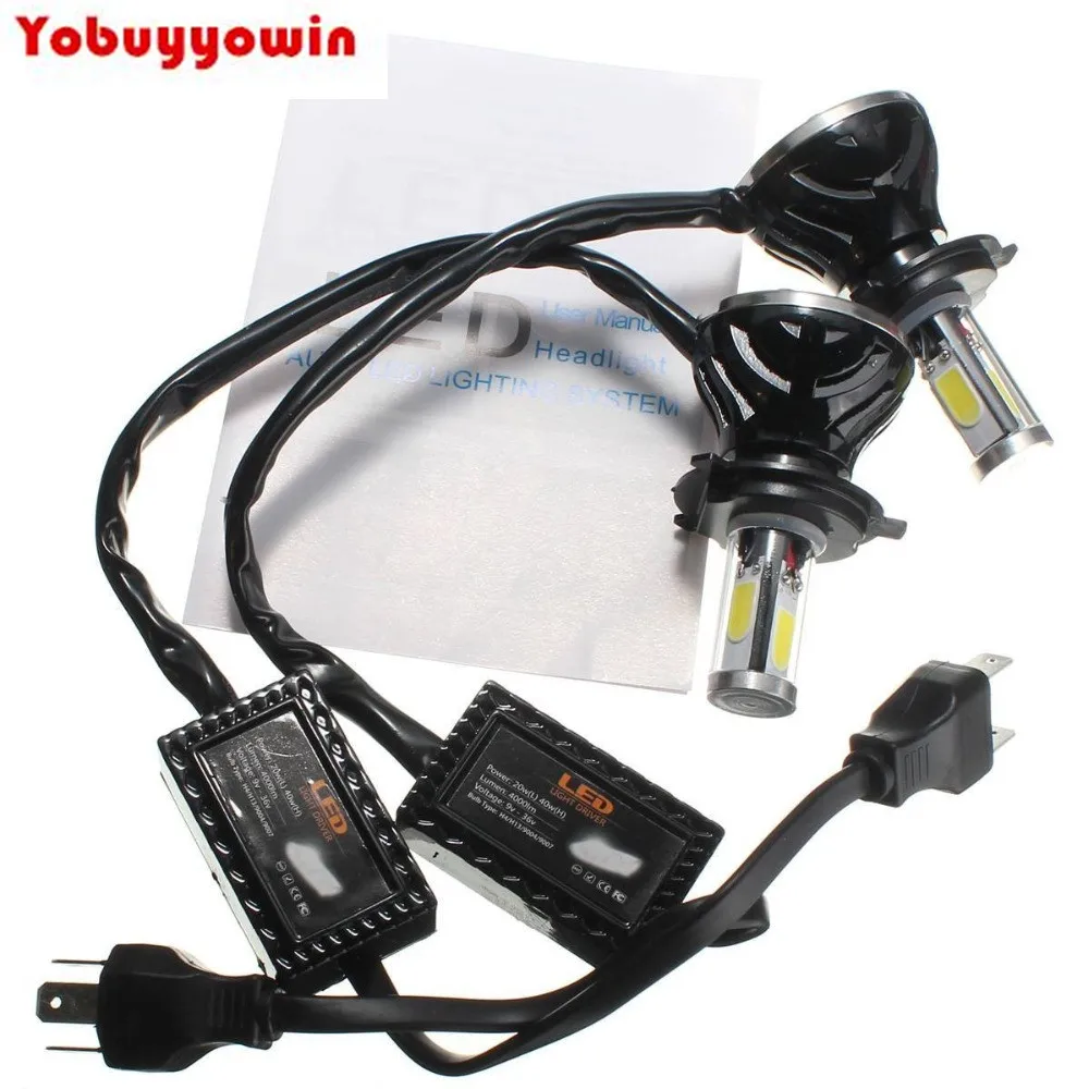 

80W H4/H7/H13/9006(HB4)/9005(HB3) COB LED Etanche Phare Voiture 8000LM Ampoule Auto Headlight Vehicule Lampe DC 9-36V