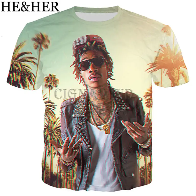 Новая популярная Футболка wiz khalifa для мужчин и женщин модная крутая футболка с 3D