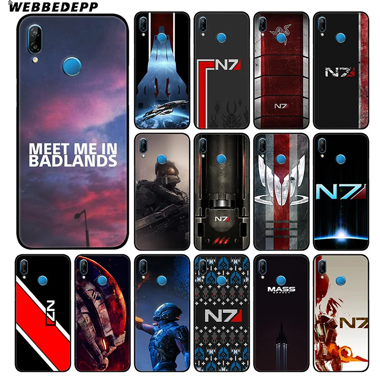 Мягкий чехол WEBBEDEPP Mass Effect N7 для Huawei P30 P20 Pro P10 P9 Lite 2017 P Smart 2019 & Nova 3 3i Y9 |