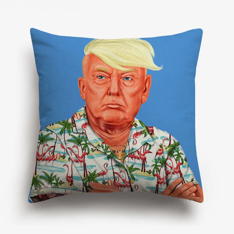 Дональд Трамп Уинстон Черчилль Чехлы для подушек хипстер искусство Хиллари В.