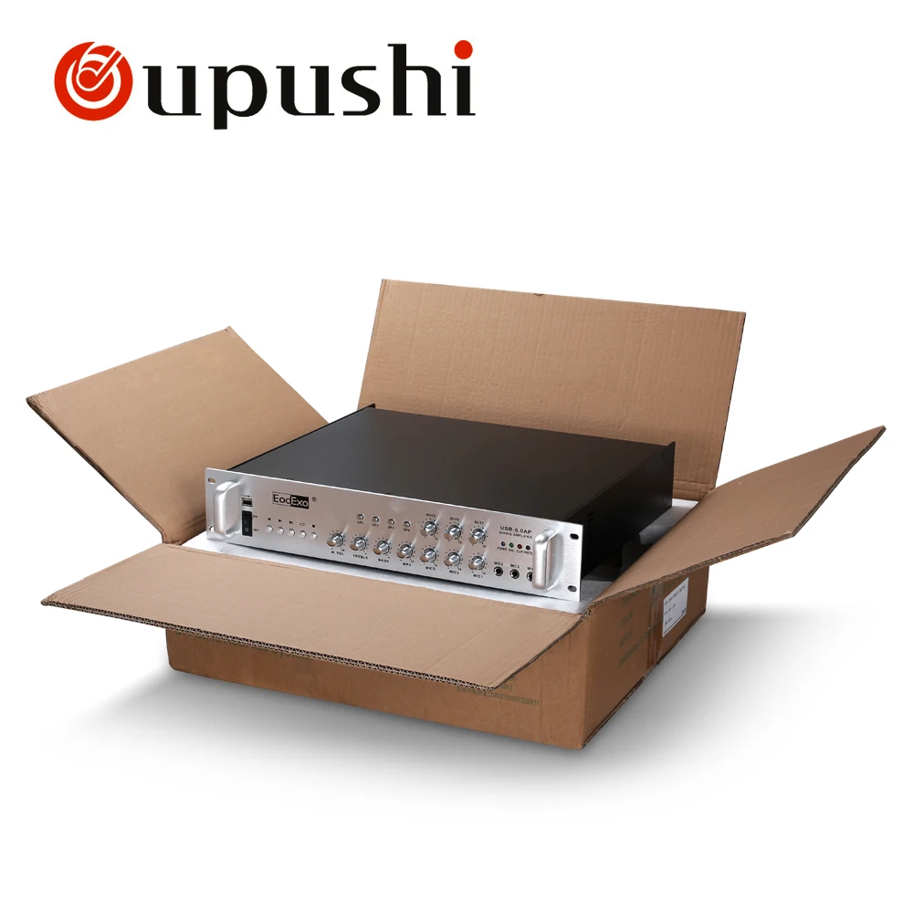 

Oupushi Public Address USB MP3 Amplifier 150W, 200W, 300W 4 Zone Dital Echo Mixer Amplifier With Speakers