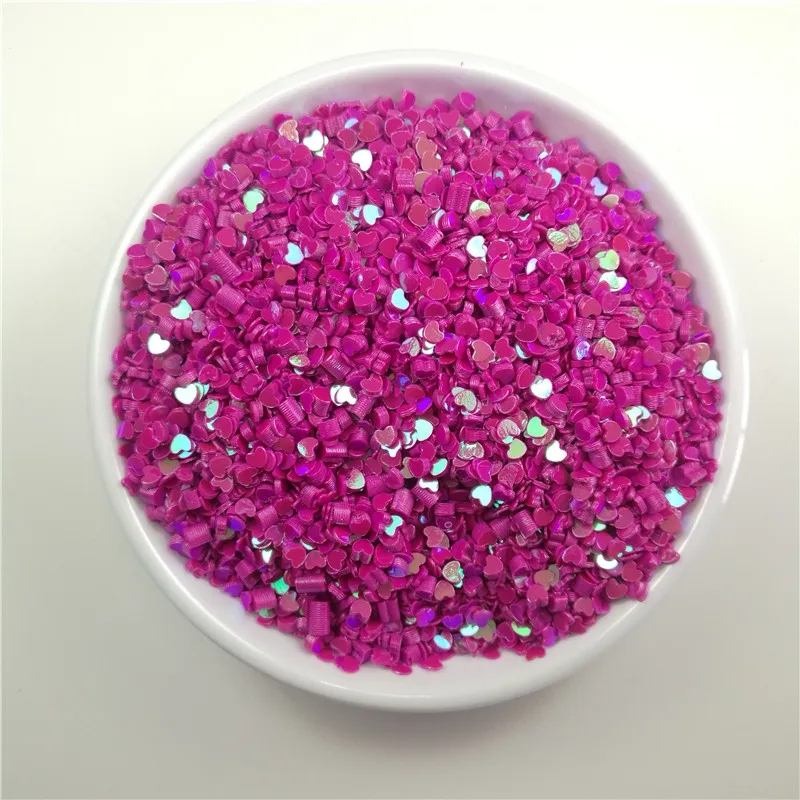 Блестки 20 г 3 мм разноцветные блестящие милые маленькие сердечки свободные