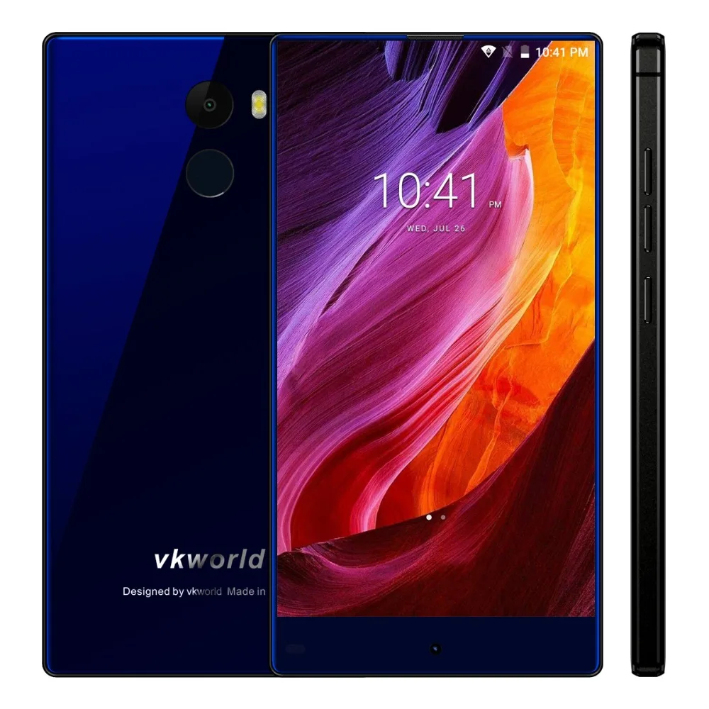 Мобильный телефон VKworld Mix Plus, 4G, 5,5 дюймов, полный экран, 3 ГБ, 32 ГБ, Android 7,0, четырехъядерный процессор MTK6737, 13 МП+ 8 Мп, отпечаток пальца, 2850 мАч, мобильный телефон